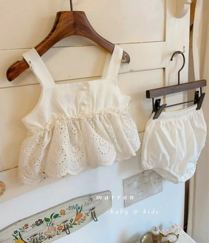 Marron Kid - Korean Baby Fashion - #onlinebabyshop - Bebe Angel Top Bottom Set - 9