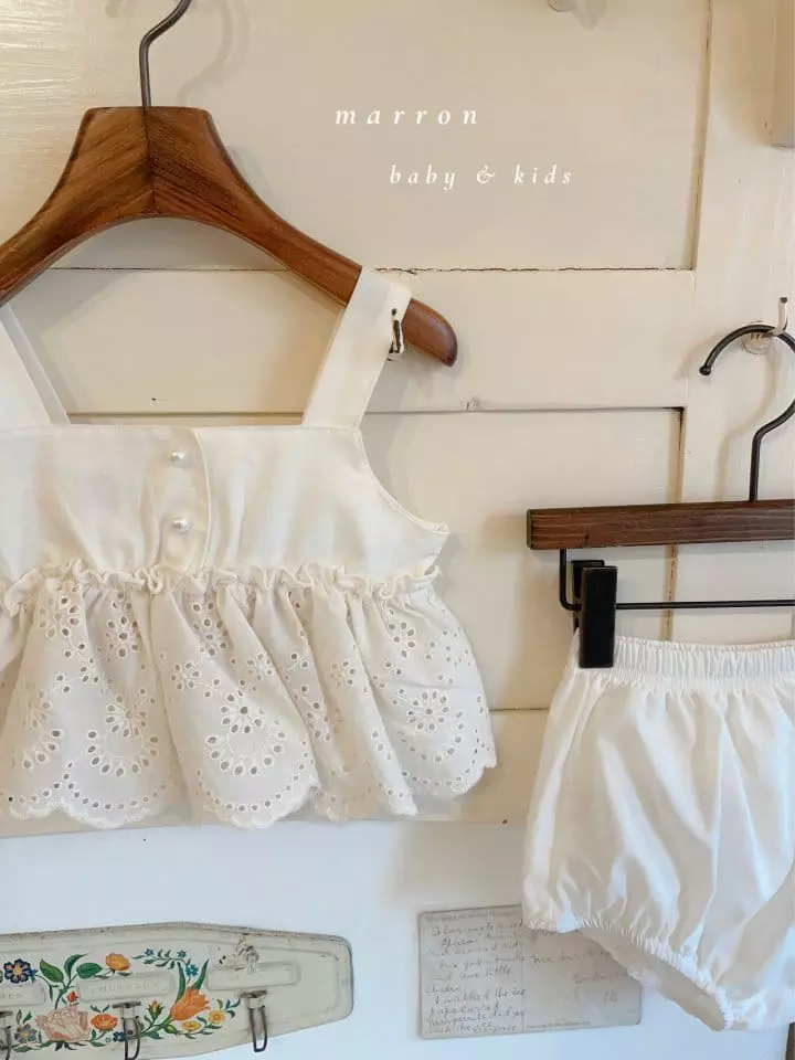 Marron Kid - Korean Baby Fashion - #smilingbaby - Bebe Angel Top Bottom Set - 10