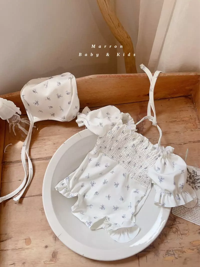 Marron Kid - Korean Children Fashion - #Kfashion4kids - Flower Swimwear - 2
