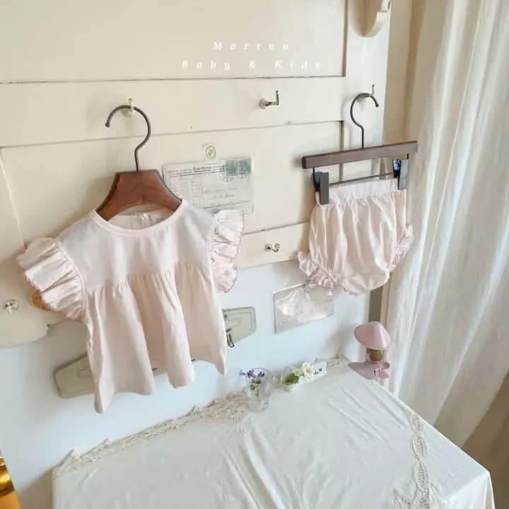 Marron Kid - Korean Children Fashion - #childofig - Bebe Ice Top Bottom Set - 5