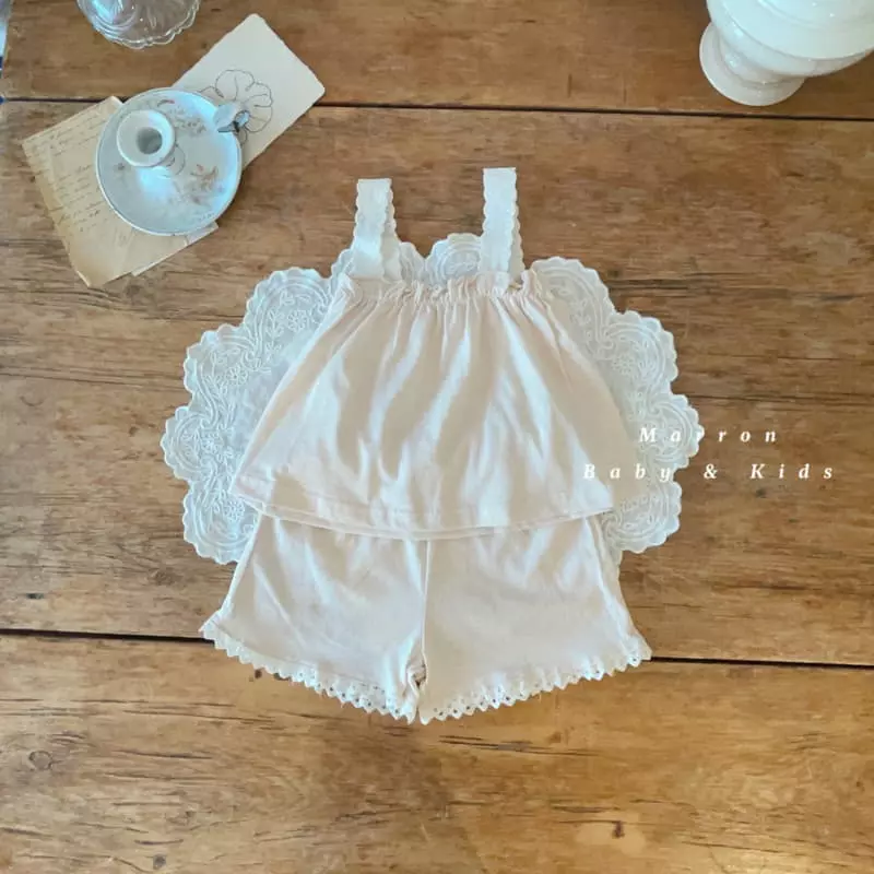 Marron Kid - Korean Children Fashion - #kidsshorts - Bodle Top Bottom Set - 3