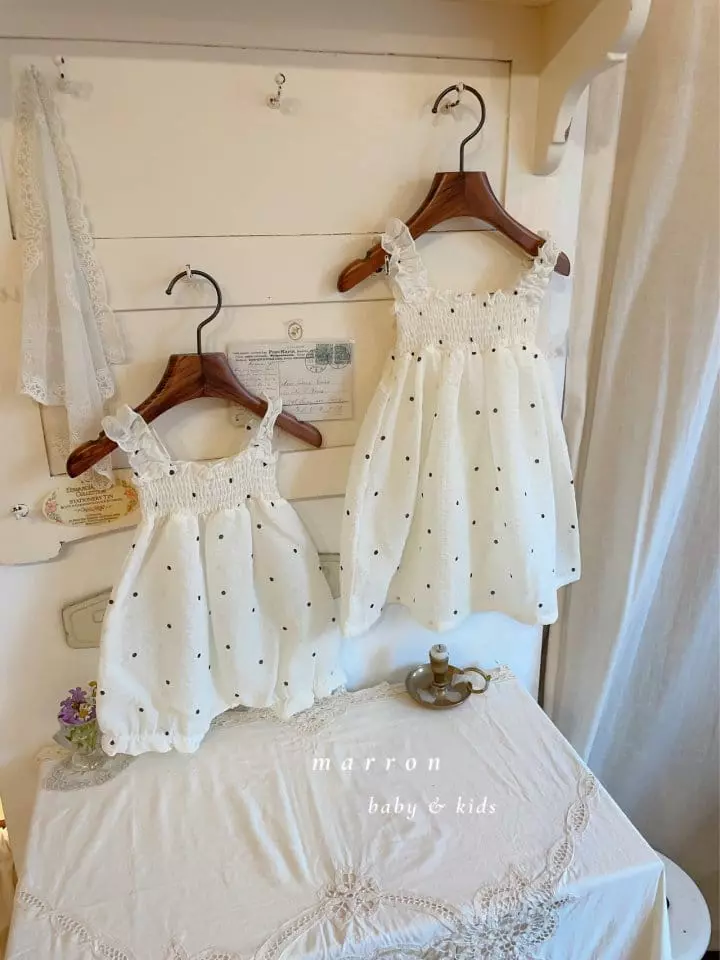 Marron Kid - Korean Children Fashion - #kidsshorts - Chiffom One-piece - 3