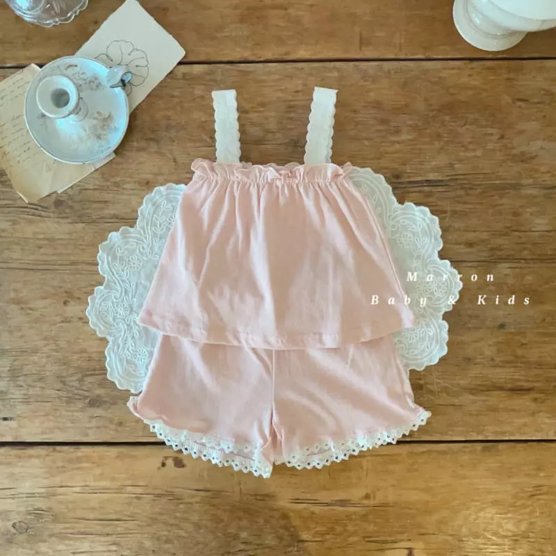 Marron Kid - Korean Children Fashion - #kidsshorts - Bodle Top Bottom Set - 4
