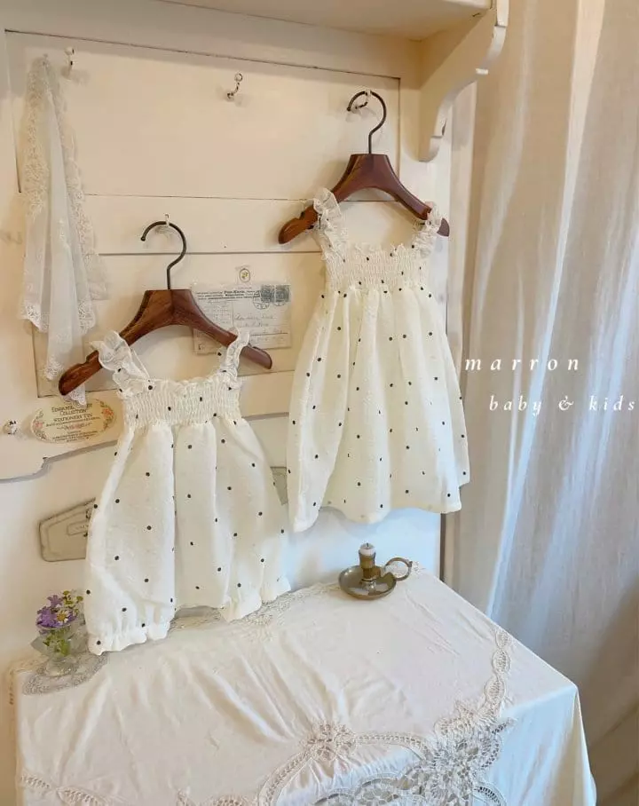 Marron Kid - Korean Children Fashion - #kidsshorts - Chiffom One-piece - 4