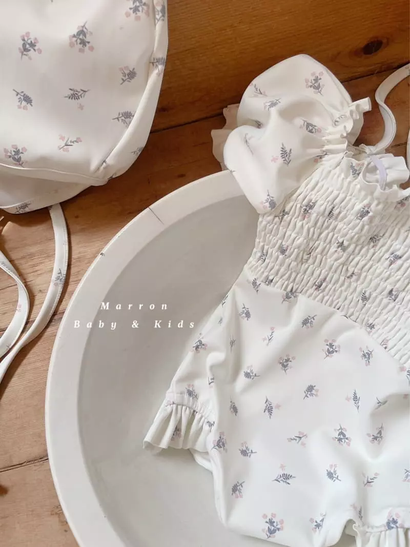 Marron Kid - Korean Children Fashion - #kidzfashiontrend - Flower Swimwear