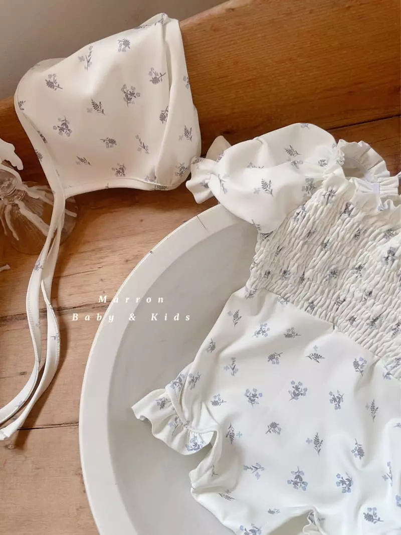 Marron Kid - Korean Children Fashion - #littlefashionista - Flower Swimwear - 3