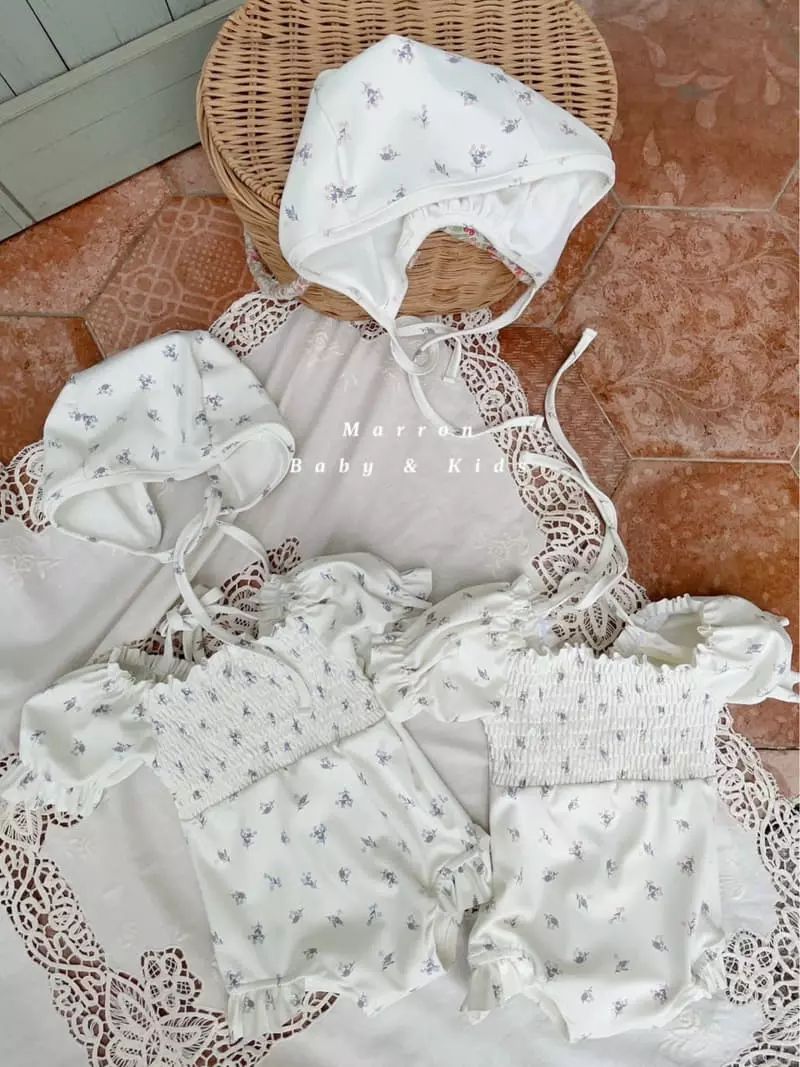 Marron Kid - Korean Children Fashion - #minifashionista - Flower Swimwear - 5