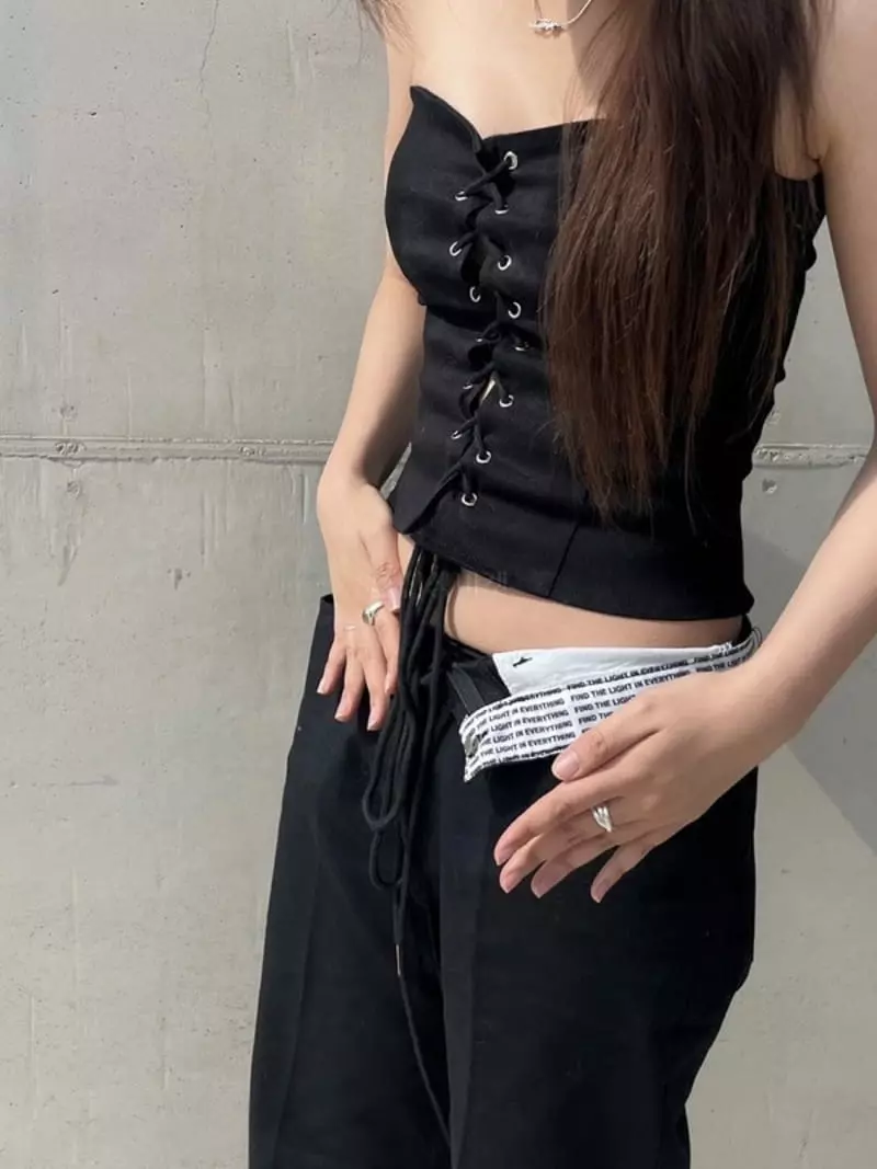 Marron - Korean Women Fashion - #womensfashion - Corset Sleeveless - 4