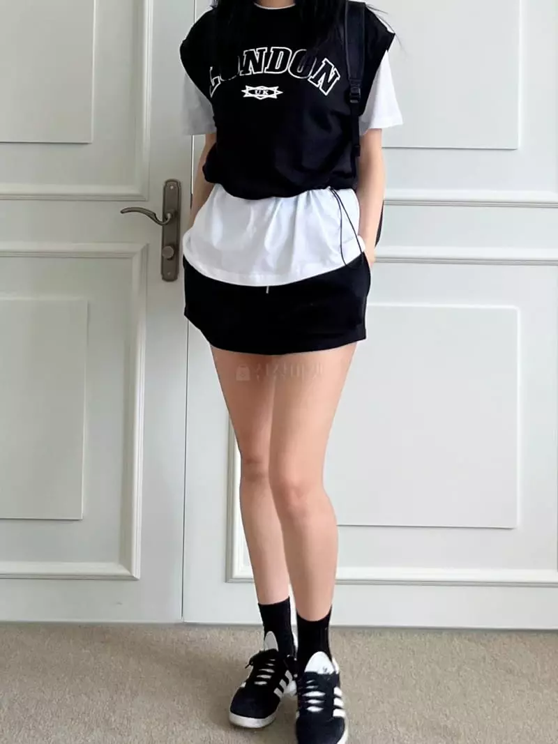 Marron - Korean Women Fashion - #womensfashion - London Top Bottom Set - 3