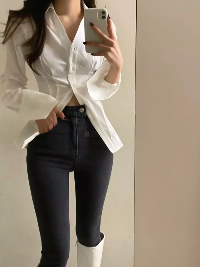Marron - Korean Women Fashion - #womensfashion - Dart Shirt
