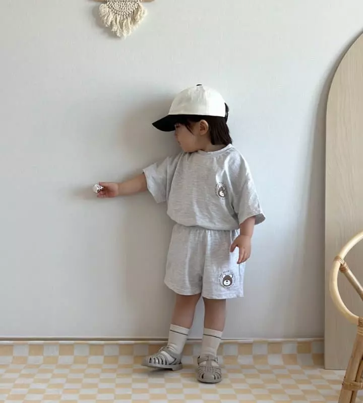 Martin - Korean Children Fashion - #Kfashion4kids - Bear Top Bottom Set - 12