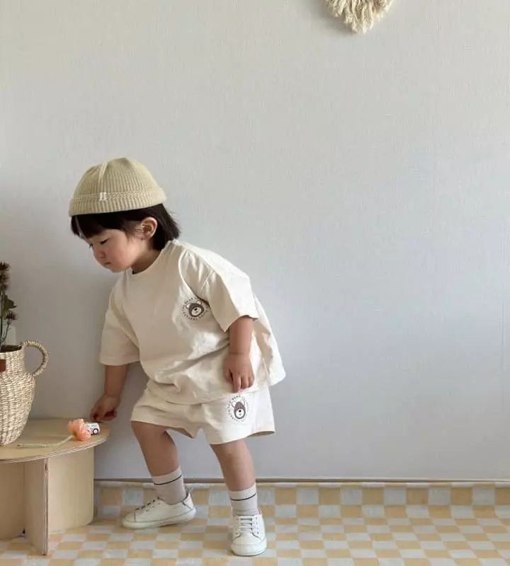 Martin - Korean Children Fashion - #designkidswear - Bear Top Bottom Set - 6