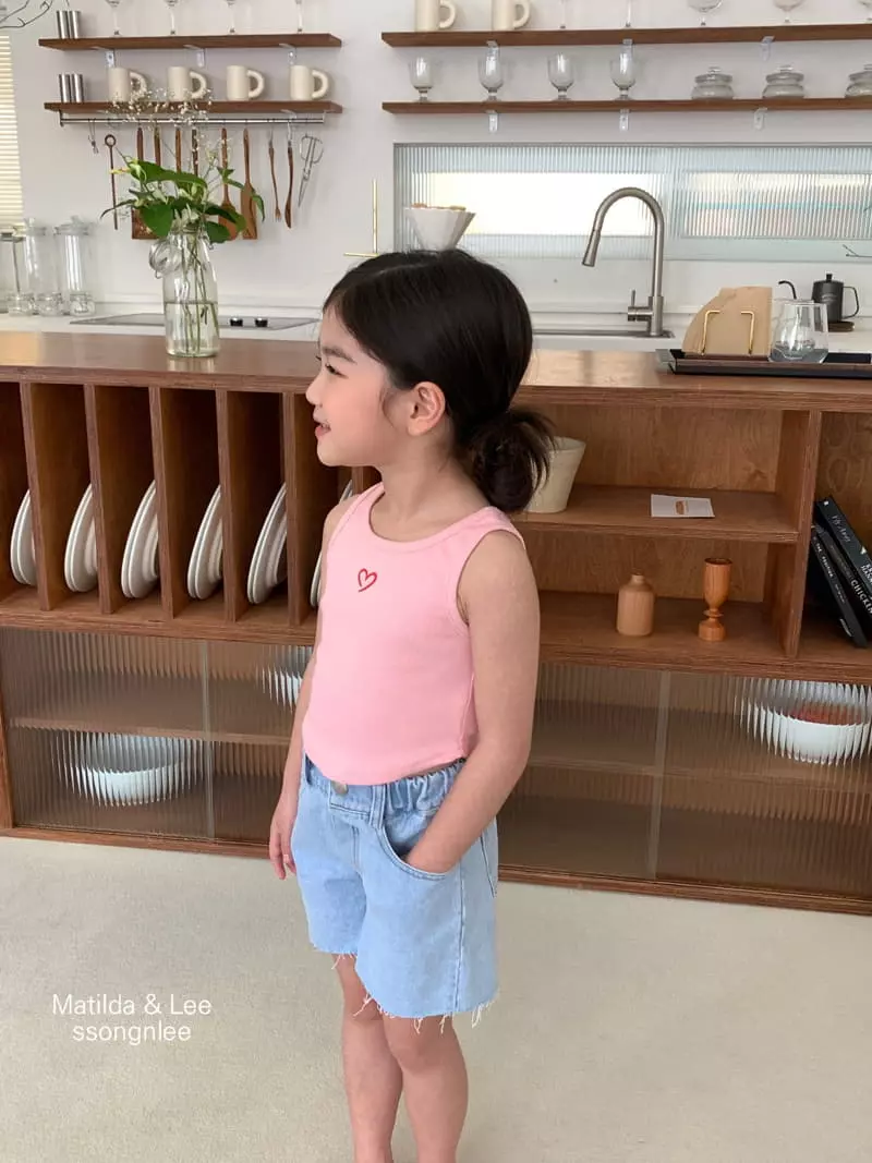 Matilda & Lee - Korean Children Fashion - #Kfashion4kids - Heart Rib Sleeveless - 10