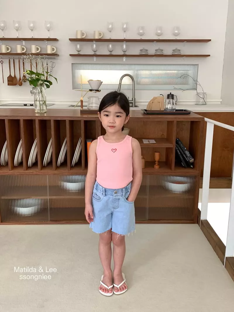 Matilda & Lee - Korean Children Fashion - #childofig - Heart Rib Sleeveless - 2