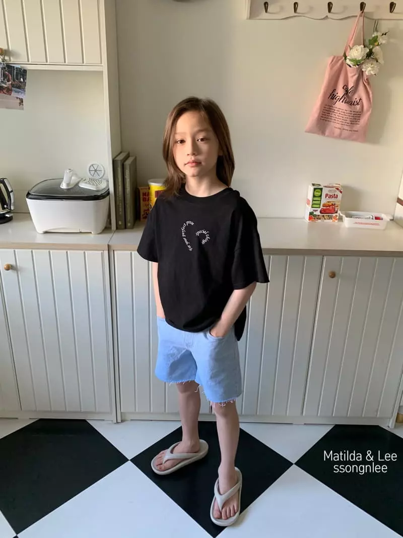 Matilda & Lee - Korean Children Fashion - #childofig - Label Denim Shorts - 9