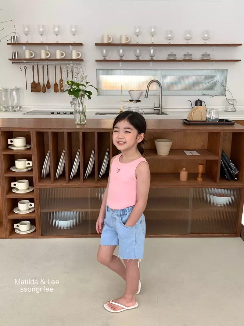 Matilda & Lee - Korean Children Fashion - #discoveringself - Heart Rib Sleeveless - 5