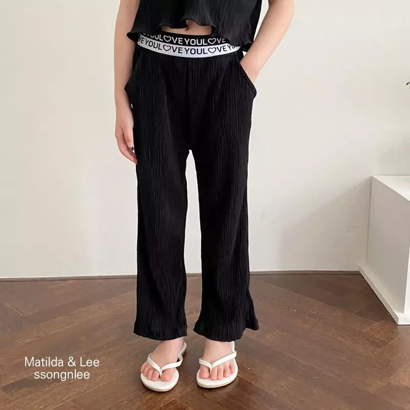 Matilda & Lee - Korean Children Fashion - #discoveringself - Love Wrinkle Top Bottom Set - 9