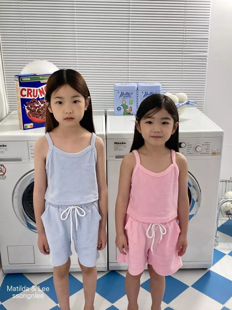 Matilda & Lee - Korean Children Fashion - #discoveringself - Terry Sleeveless Top Bottom Set - 4