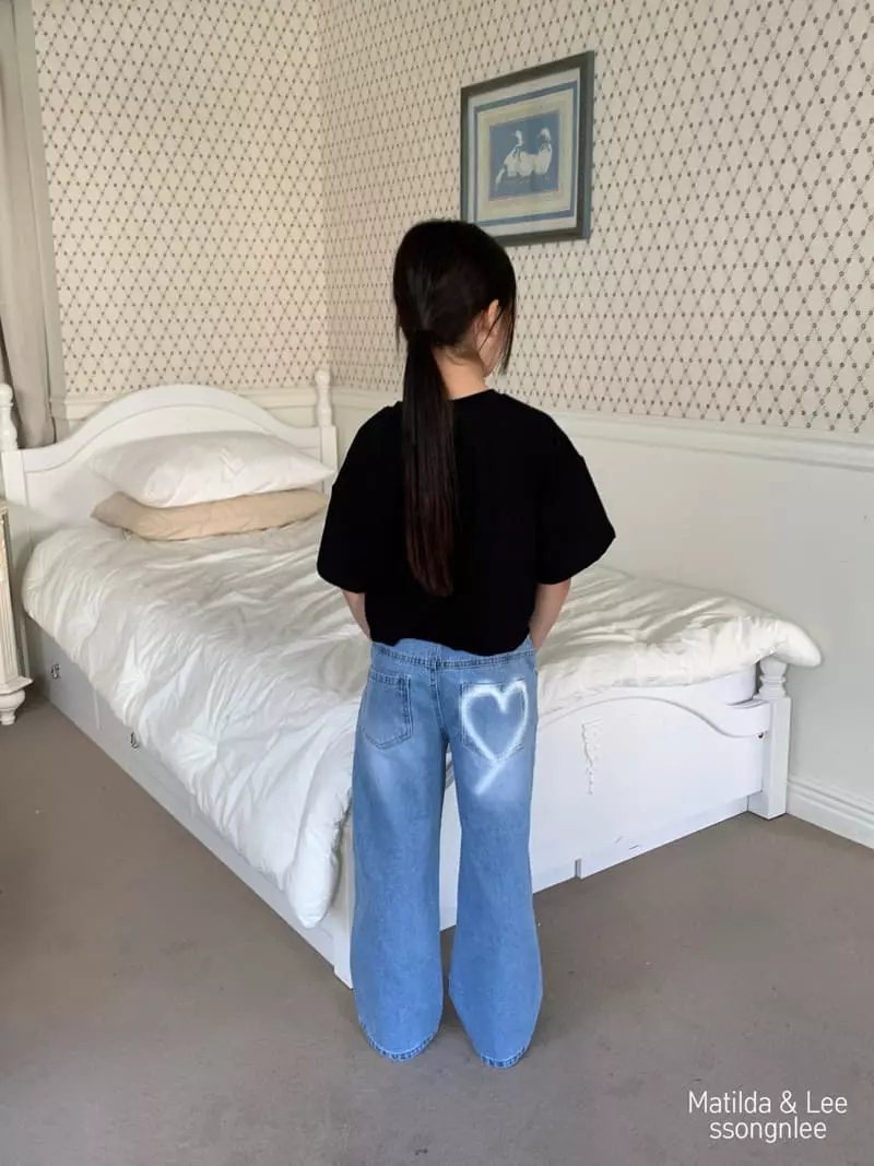 Matilda & Lee - Korean Children Fashion - #kidsstore - Vintage Heart Jeans - 8