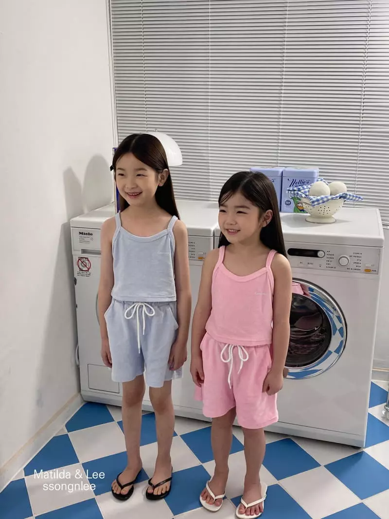 Matilda & Lee - Korean Children Fashion - #kidsstore - Terry Sleeveless Top Bottom Set - 6