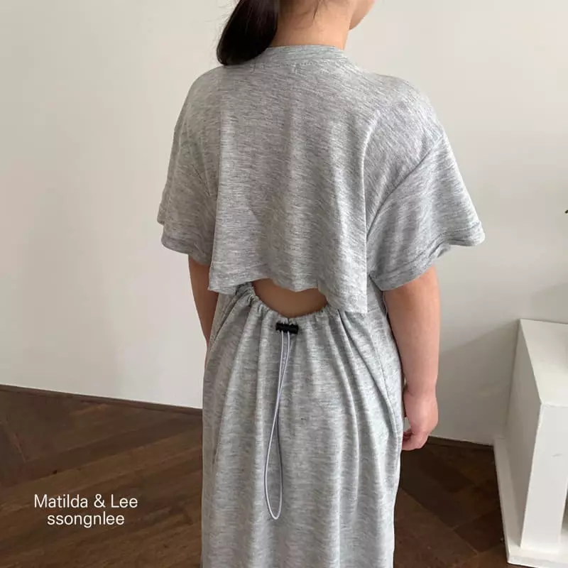 Matilda & Lee - Korean Children Fashion - #kidzfashiontrend - String Slit One-piece