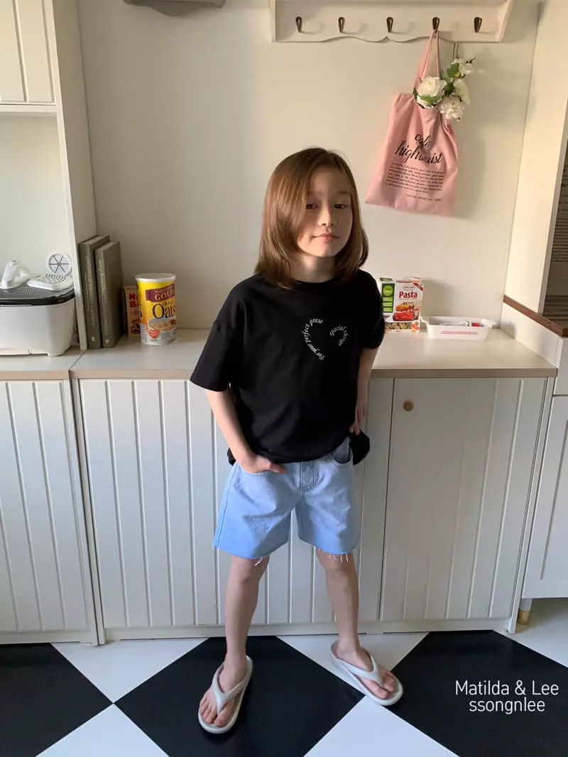 Matilda & Lee - Korean Children Fashion - #magicofchildhood - Label Denim Shorts - 6