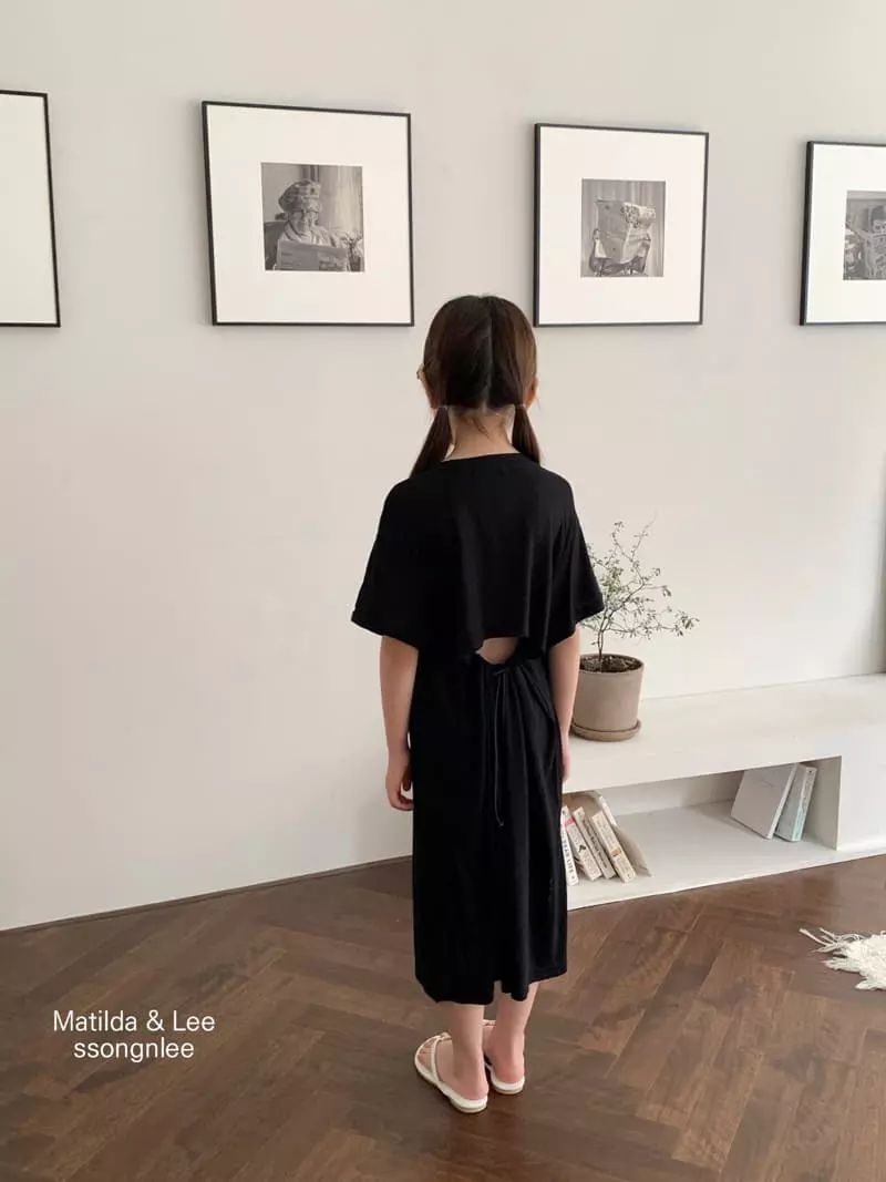 Matilda & Lee - Korean Children Fashion - #littlefashionista - String Slit One-piece - 4