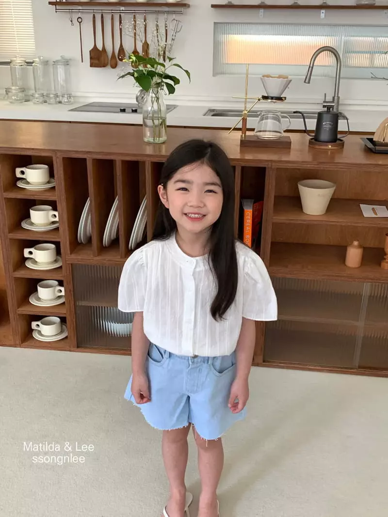 Matilda & Lee - Korean Children Fashion - #stylishchildhood - Lace Wrinkle Blouse - 5