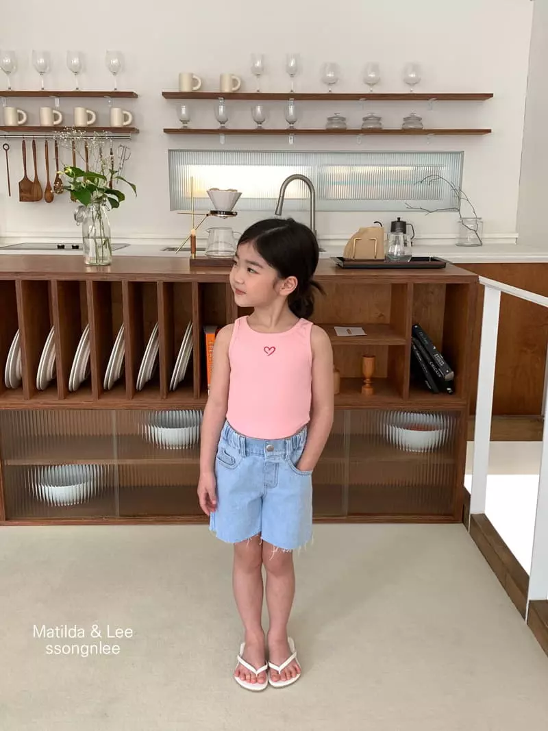 Matilda & Lee - Korean Children Fashion - #stylishchildhood - Heart Rib Sleeveless