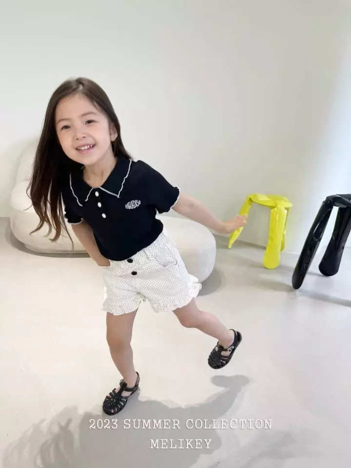 Melikey - Korean Children Fashion - #kidzfashiontrend - Collar Pleats Tee - 3