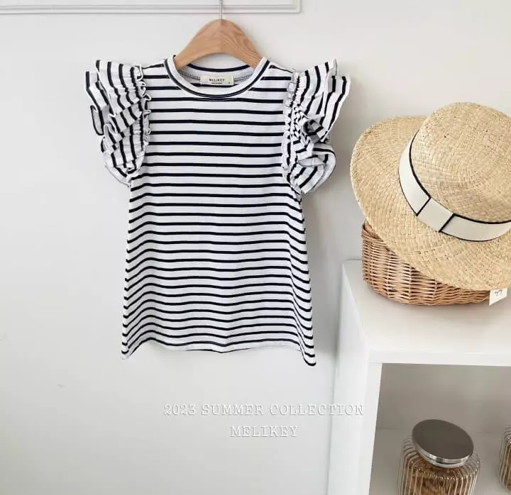 Melikey - Korean Children Fashion - #littlefashionista - Stripes Frill One-piece
