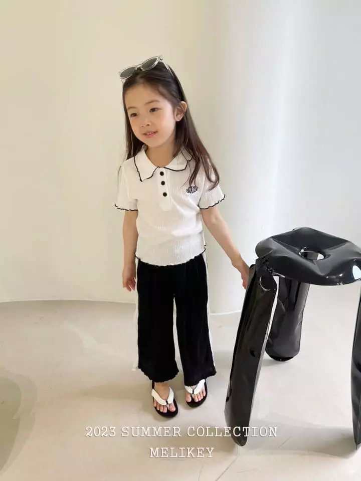 Melikey - Korean Children Fashion - #prettylittlegirls - Collar Pleats Tee - 8