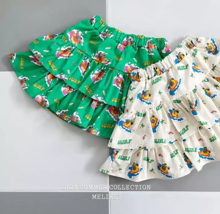 Melikey - Korean Children Fashion - #todddlerfashion - Surfing Cancan Skirt
