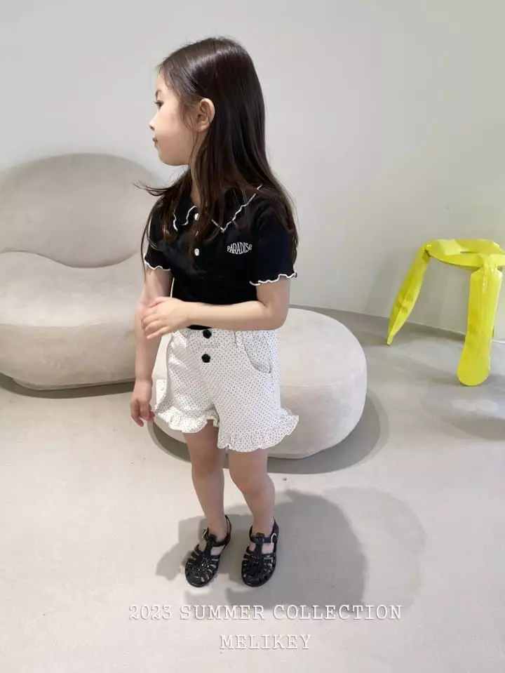 Melikey - Korean Children Fashion - #toddlerclothing - Collar Pleats Tee - 10