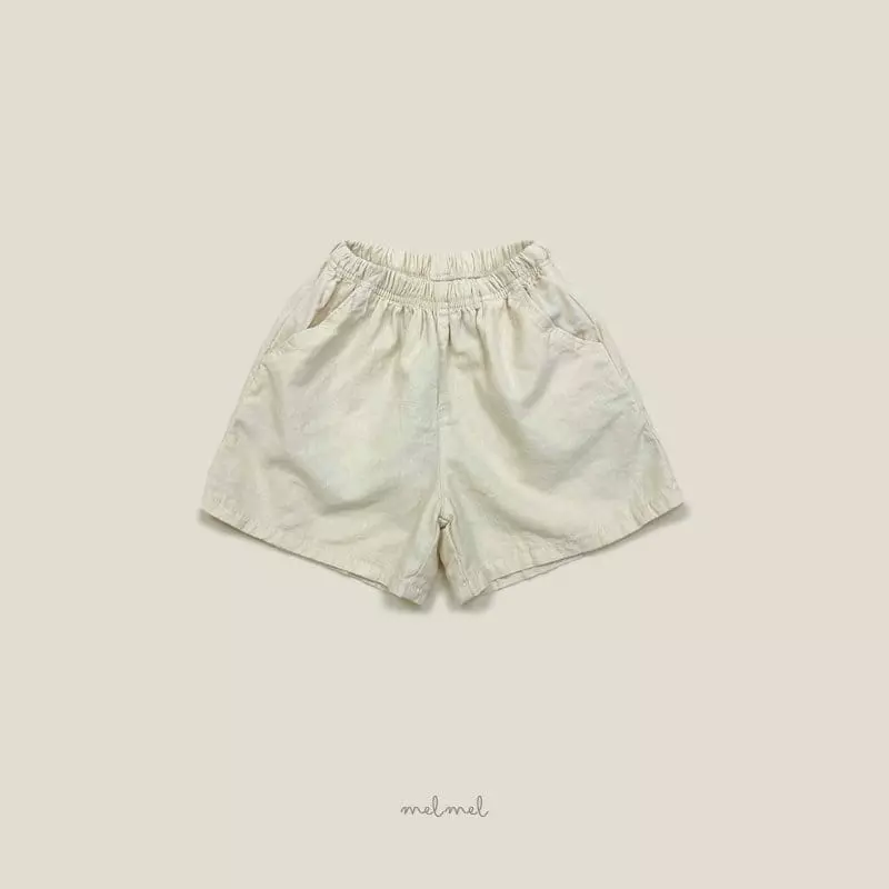 Melmel - Korean Children Fashion - #kidsstore - Linen Shorts - 8