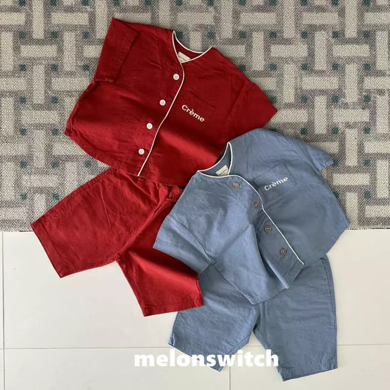 Melon Switch - Korean Children Fashion - #childofig - Cream Linen Top Bottom Set - 12