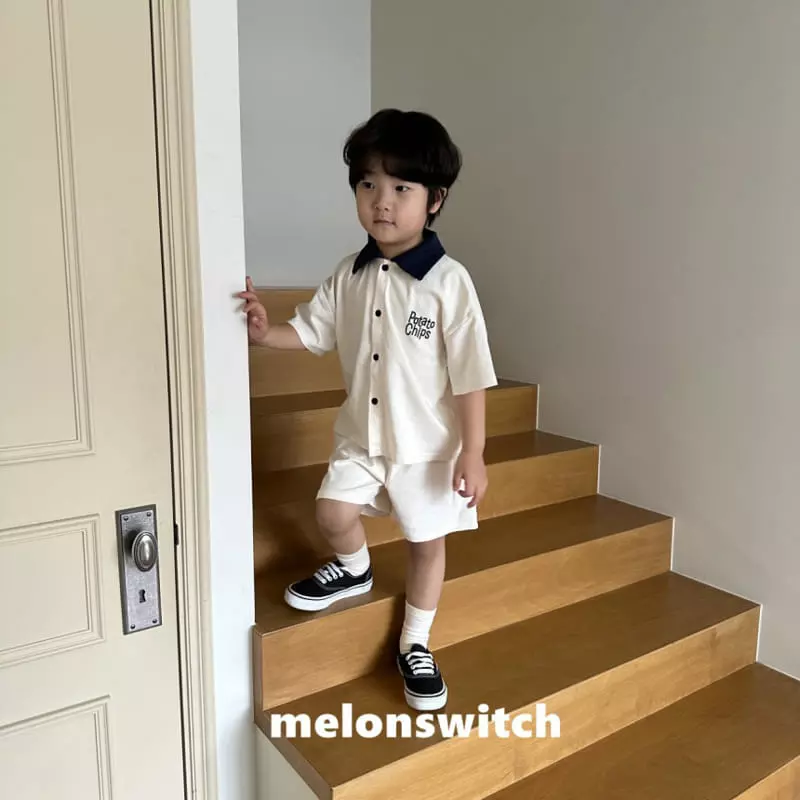 Melon Switch - Korean Children Fashion - #littlefashionista - Potata Chip Top Bottom Set - 5