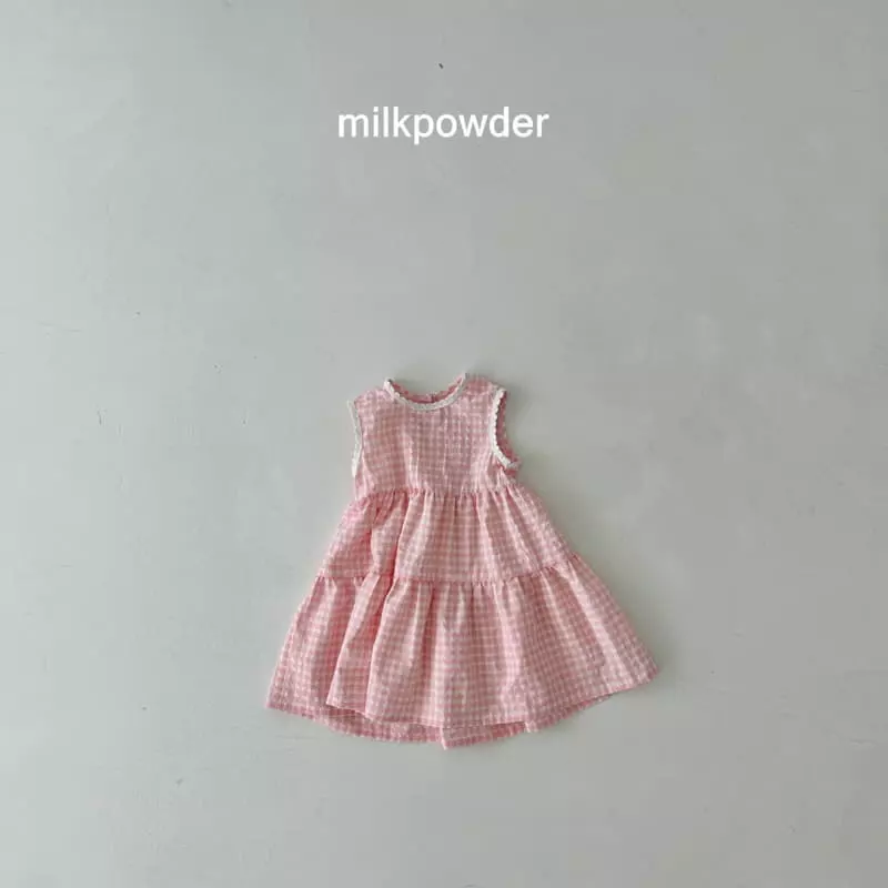 Milk Powder - Korean Children Fashion - #kidsstore - Check One-piece - 7