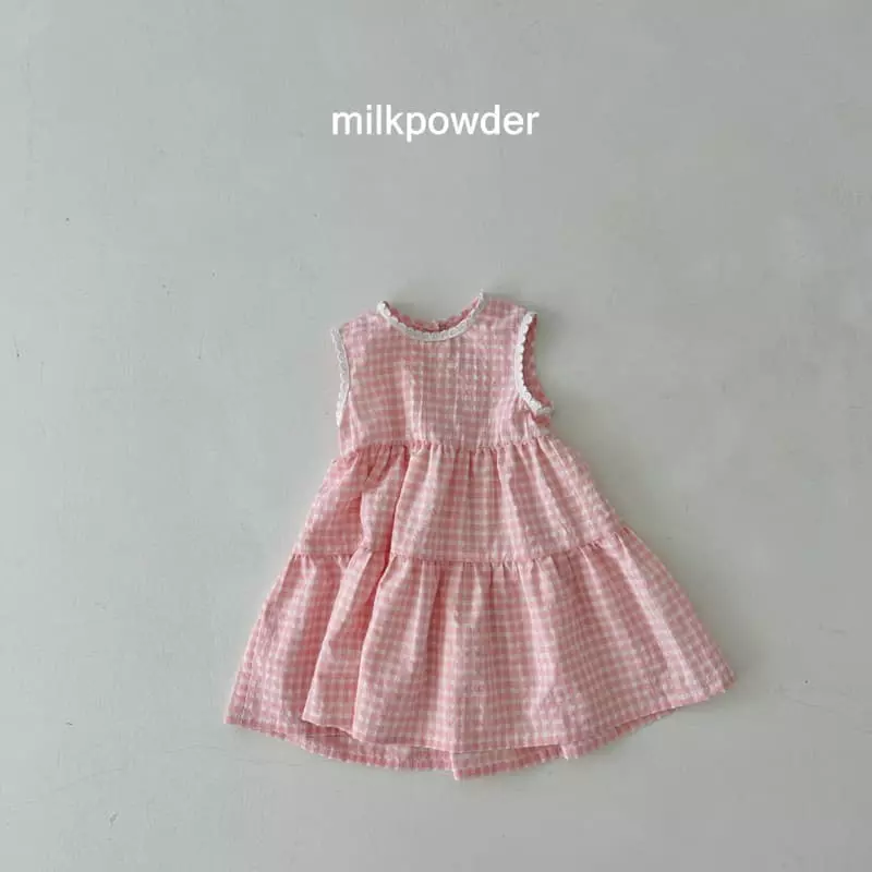 Milk Powder - Korean Children Fashion - #kidzfashiontrend - Check One-piece - 8