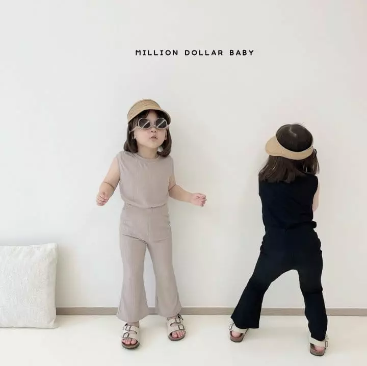 Million Dollar Baby - Korean Children Fashion - #childrensboutique - Class Pants Top Bottom Set - 4