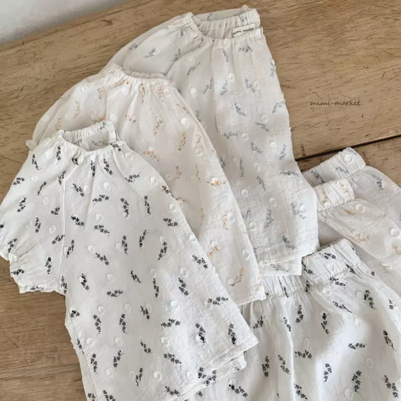 Mimi Market - Korean Baby Fashion - #babyboutique - Floral Top Bottom Set - 5