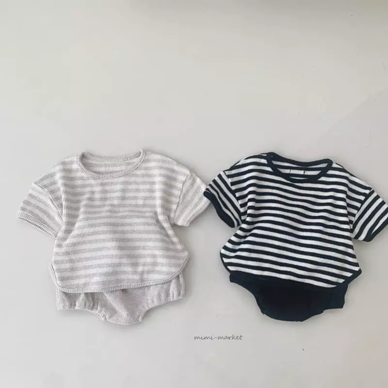 Mimi Market - Korean Baby Fashion - #babyoninstagram - Bebe Top Bottom Set - 6