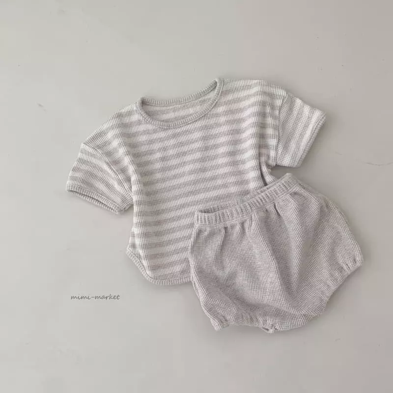Mimi Market - Korean Baby Fashion - #babyoutfit - Bebe Top Bottom Set - 8