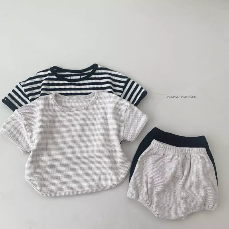 Mimi Market - Korean Baby Fashion - #onlinebabyboutique - Bebe Top Bottom Set - 11