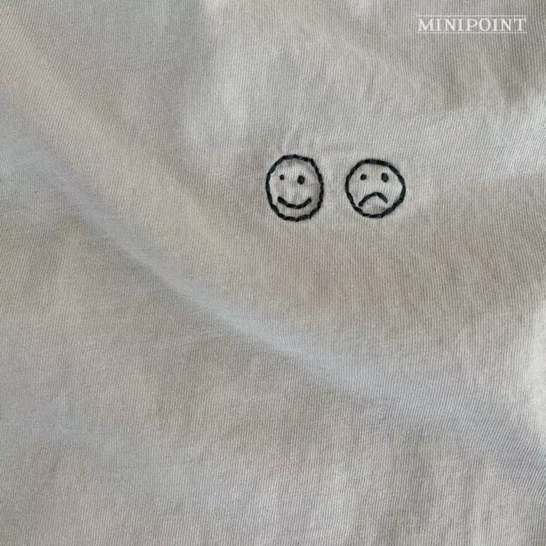 Minipoint - Korean Children Fashion - #littlefashionista - Face Tee