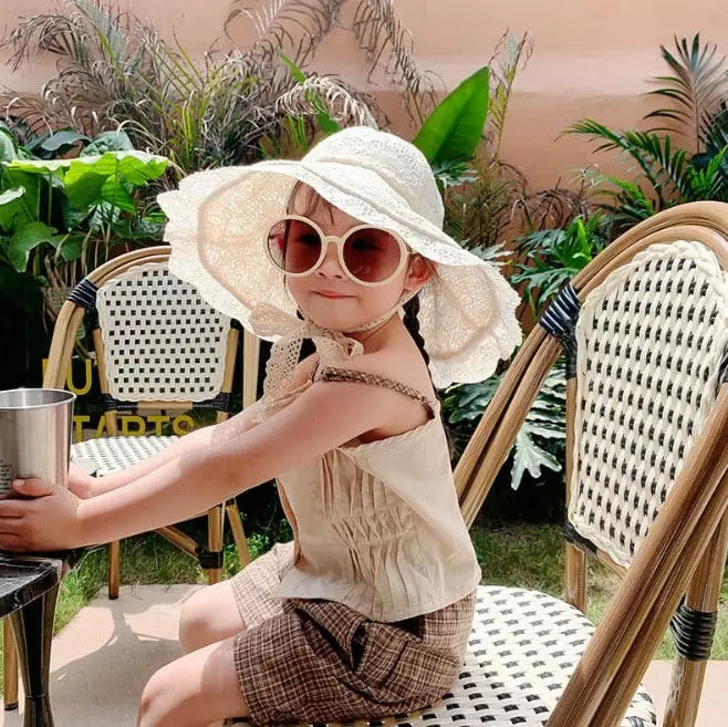 Miso - Korean Children Fashion - #kidsshorts - Lace Hat 52cm - 3