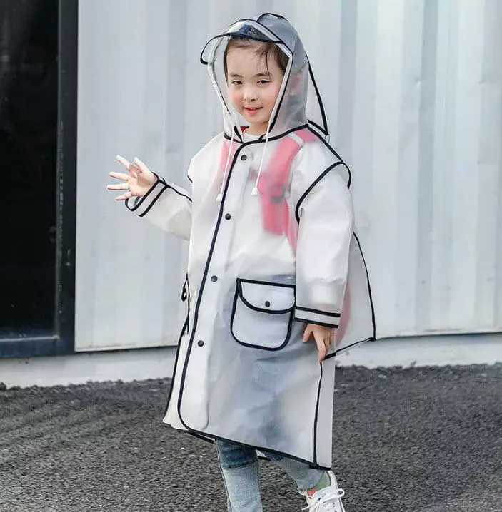 Miso - Korean Children Fashion - #kidzfashiontrend - White Raincoat - 2