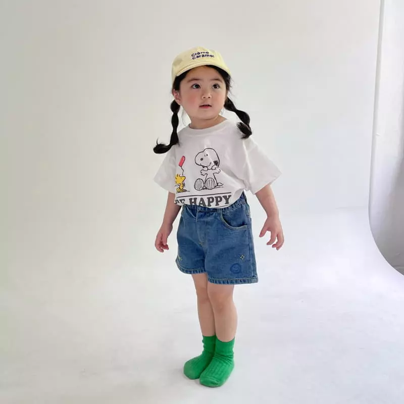 Momo Ann - Korean Children Fashion - #childofig - Smile Jeans Shorts - 8