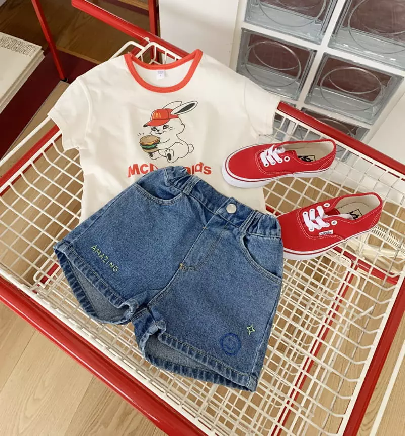 Momo Ann - Korean Children Fashion - #kidsstore - Burger Tee - 10