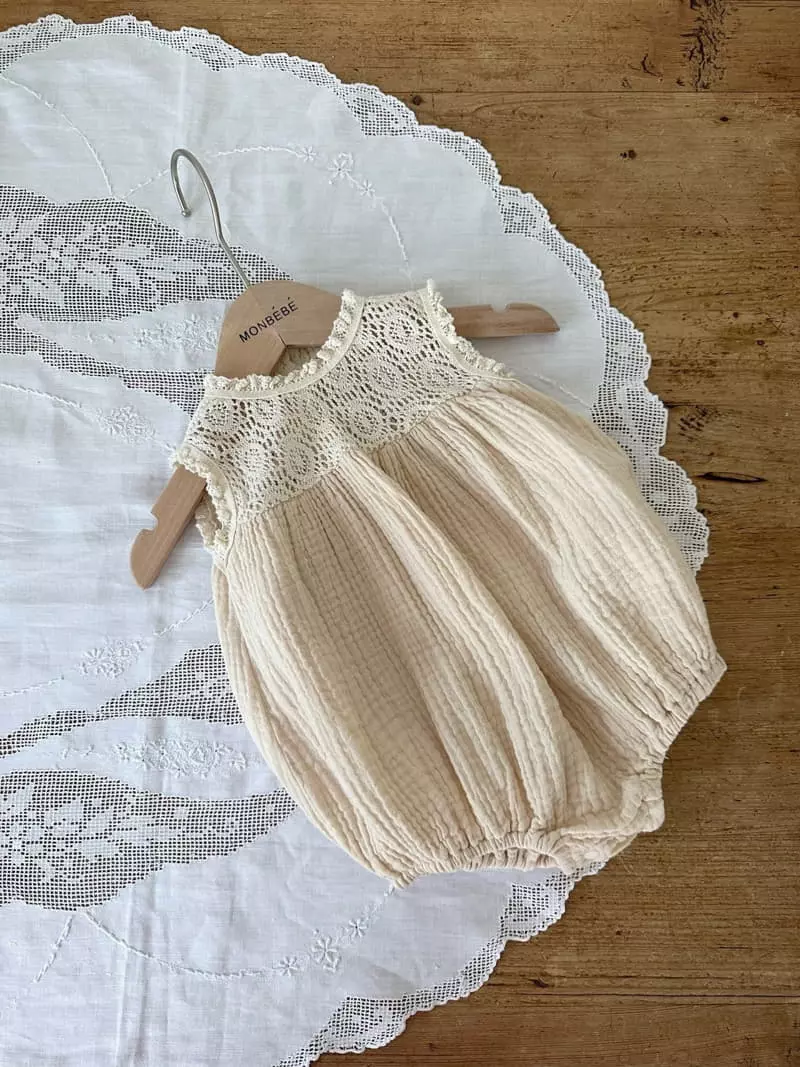 Monbebe - Korean Baby Fashion - #babyboutique - Milk Cream Bodysuit - 2